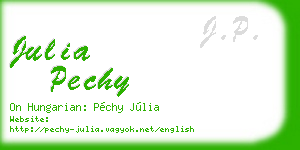 julia pechy business card